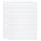 Composition Paper, White, Red Margin, 3/8" Ruled 8" x 10-1/2", 500 Sheets Per Pack, 2 Packs